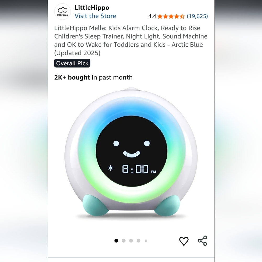 LittleHippo Mella Kids Alarm Clock